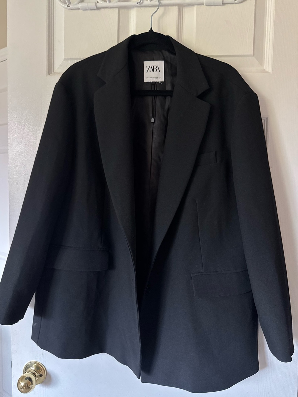Zara Black Tailored Blazer with Notch Lapel